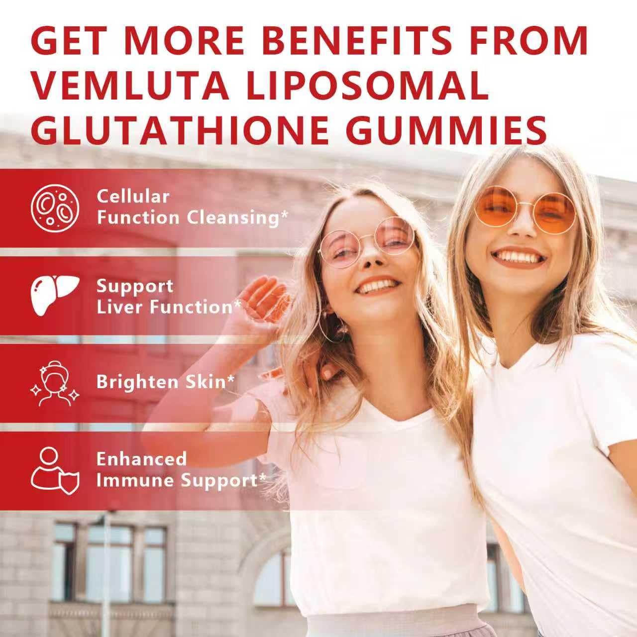 Vemluta Liposomal Glutathione Gummies, 60 Count