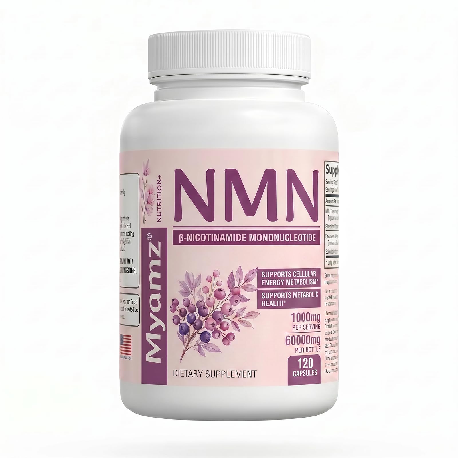 Myamz NMN Supplement 500mg Capsule 120 Count