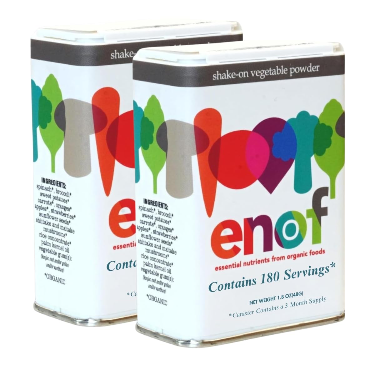 ENOF Organic Fruit and Vegetable Supplement Kids & Adults Powder 1.8 oz