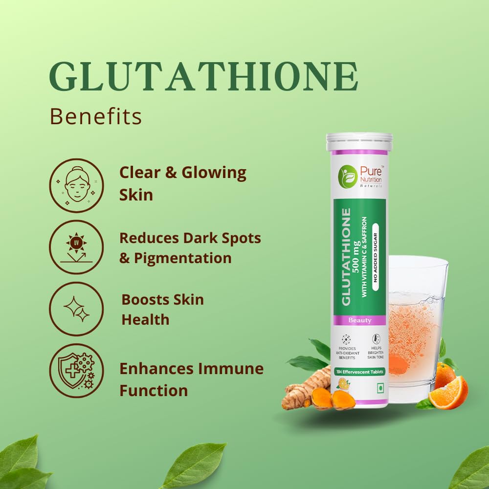 Pure Nutrition Natural Treasures L-Glutathione 500mg Tablet, 30 Tablets