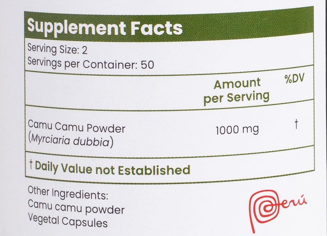 Pacha Superfoods Camu Camu 500mg Capsules, 100 Capsules