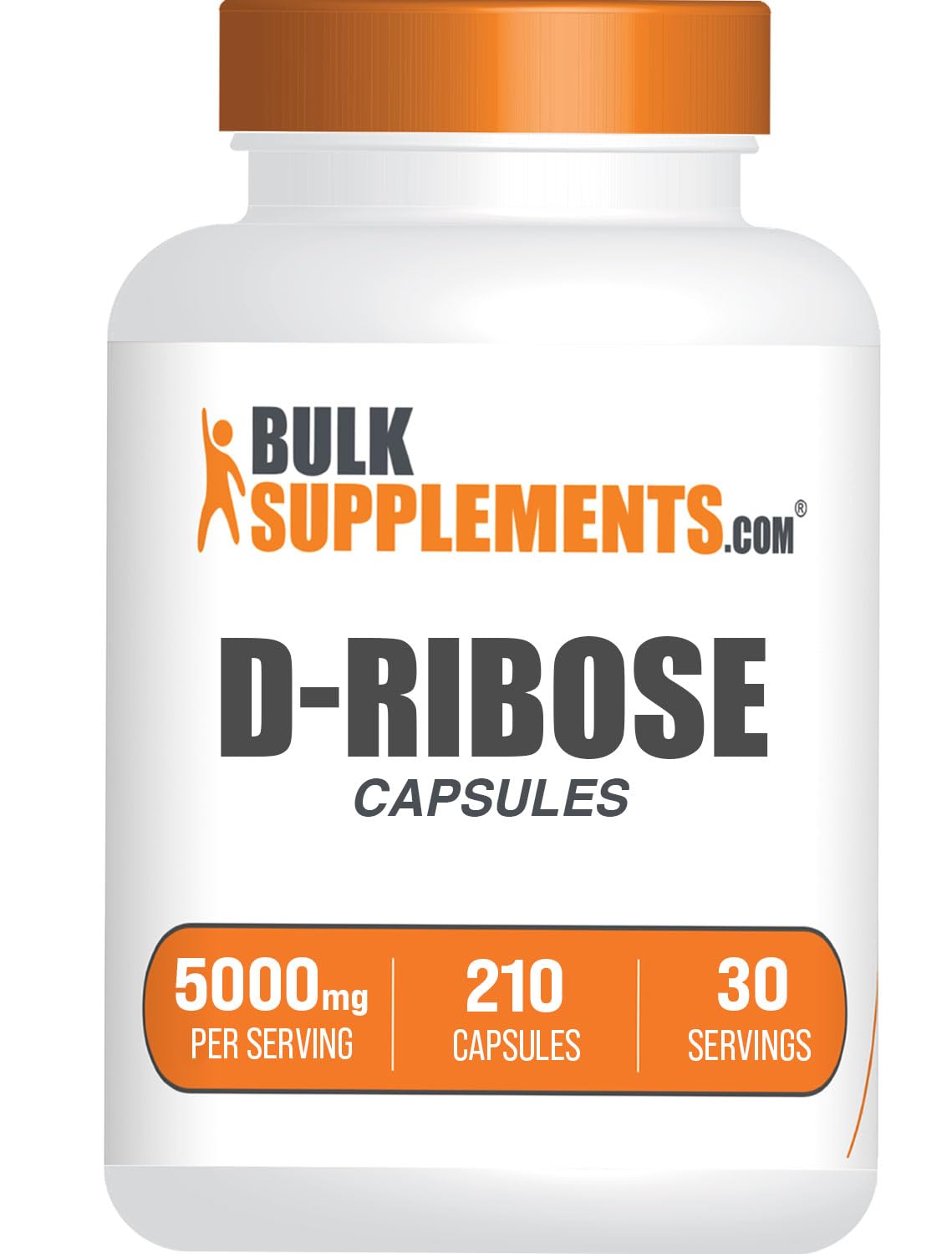BulkSupplements D-Ribose Capsules, 210 Count