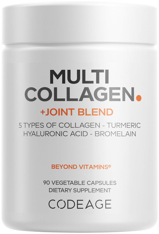Codeage Multi Collagen Protein + Joint Blend Supplement Capsule, 90 Capsules
