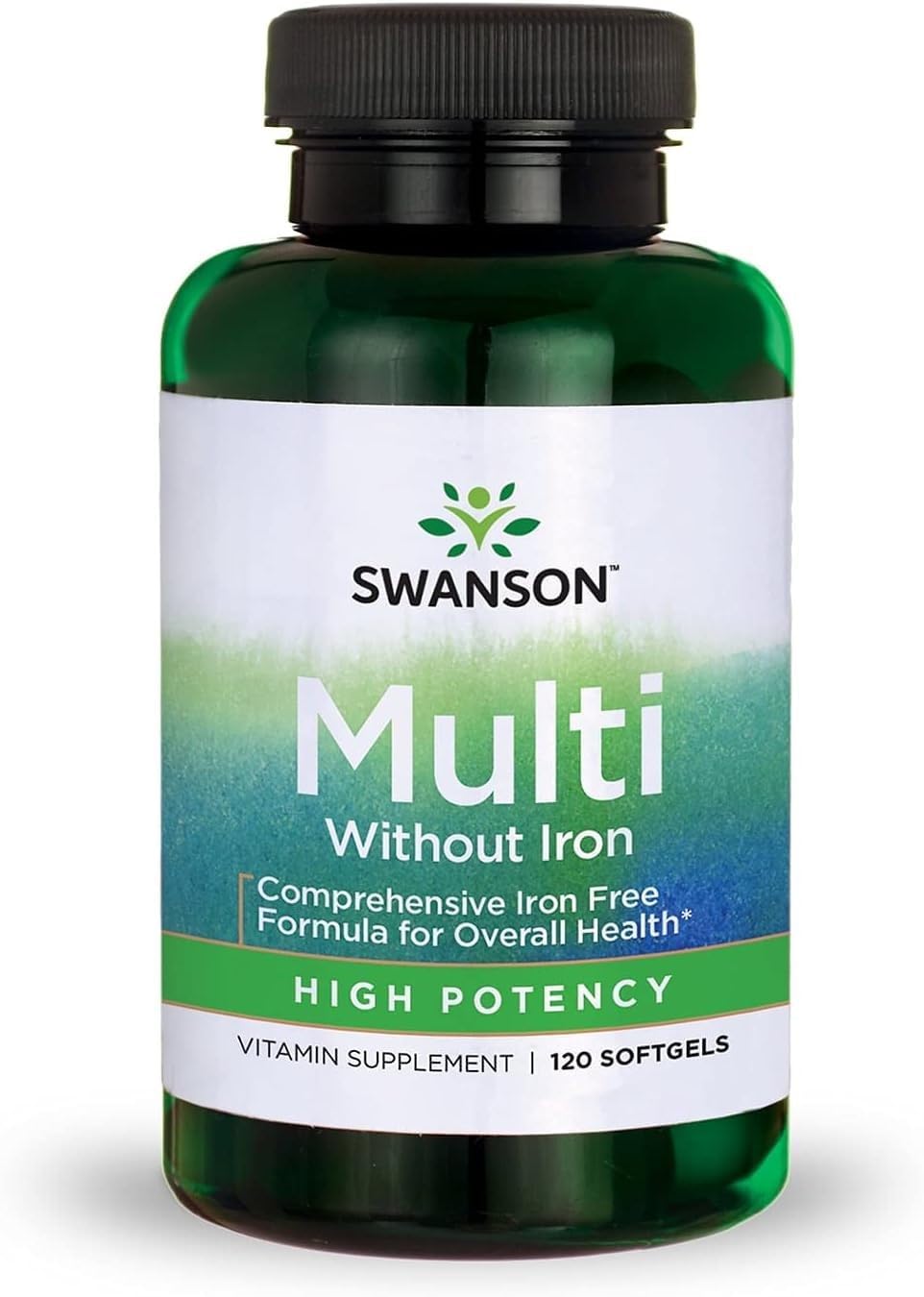 Swanson Multi Without Iron Daily Multivitamin Softgel 120 Count