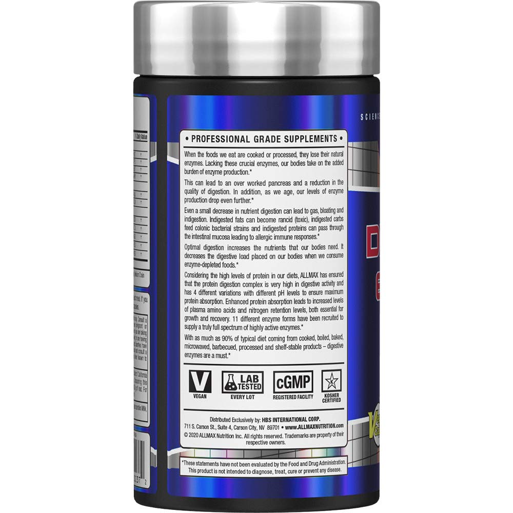 ALLMAX Digestive Enzymes Capsules, 90 Capsules