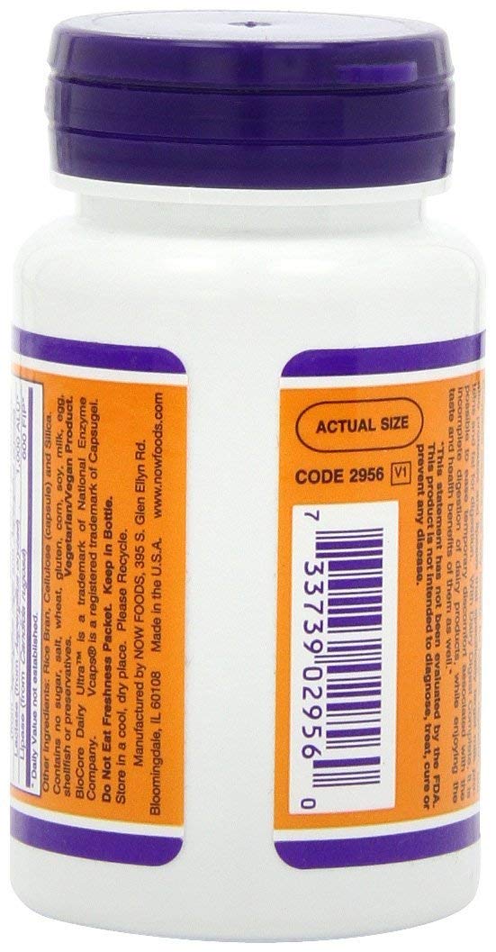 NOW Foods Dairy Digest Complete Capsules 180