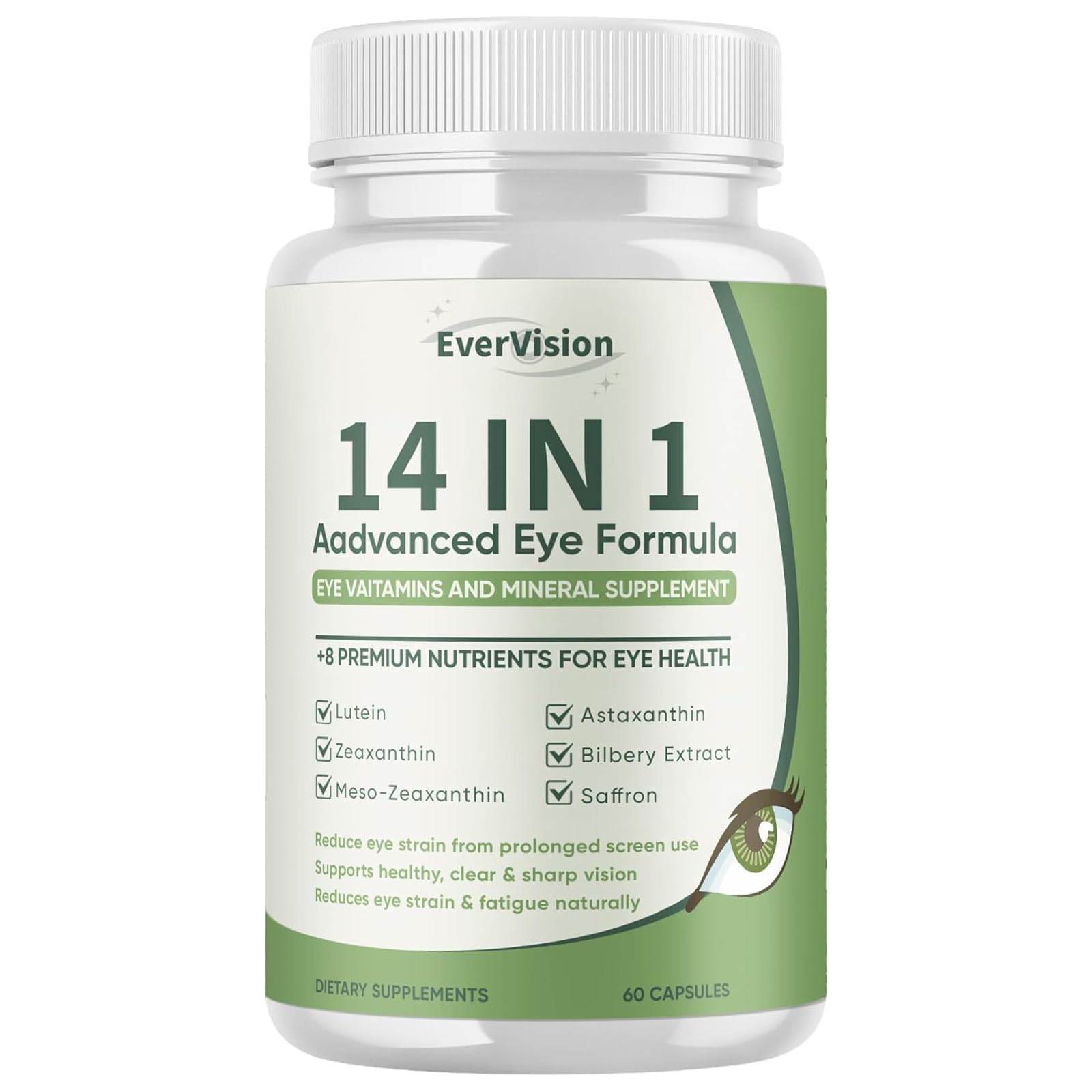 EVERVISION 14 in 1 Advanced Eye Formula Capsule, 60 Capsules