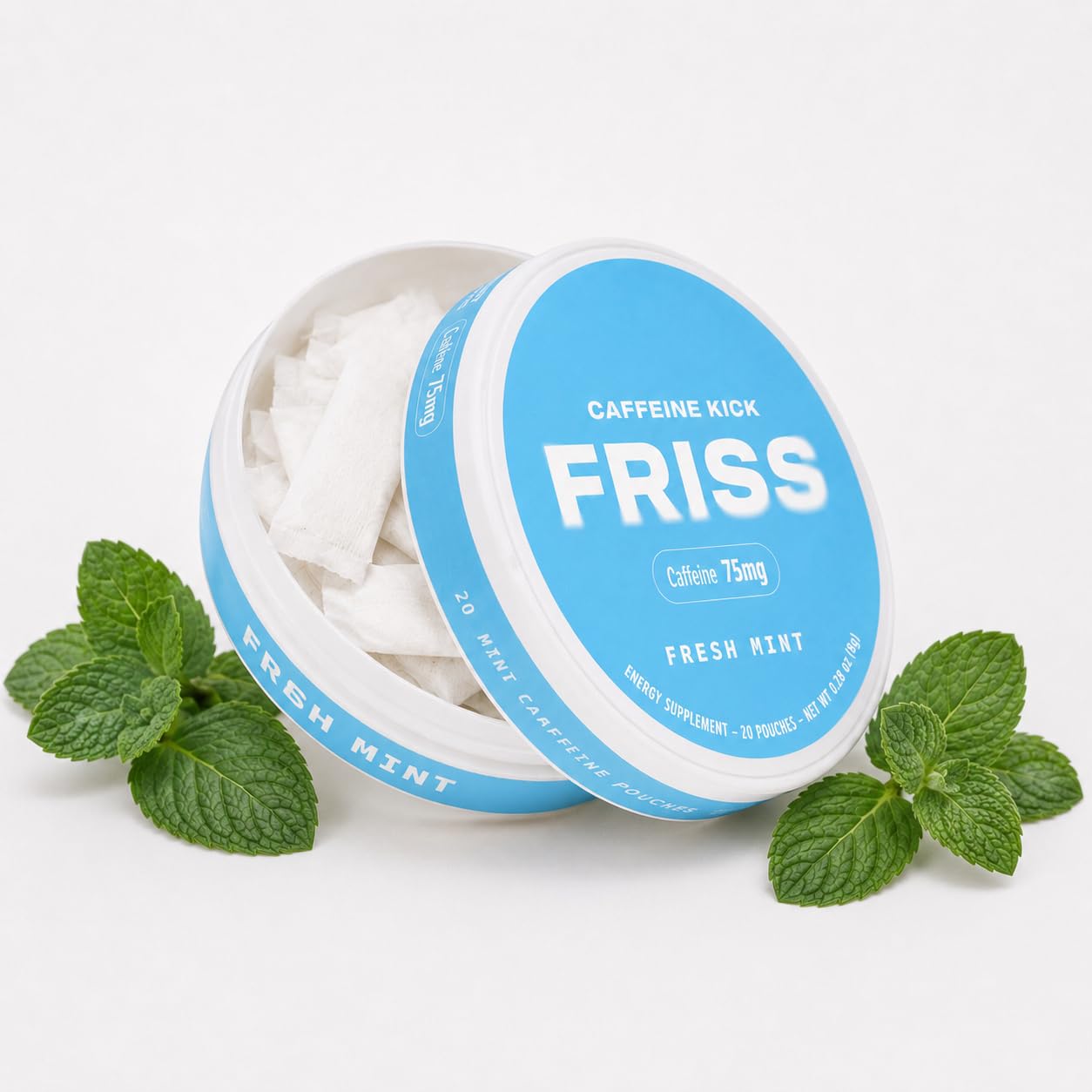 FRISS Caffeine Pouches Chewable 75mg, 20 Count