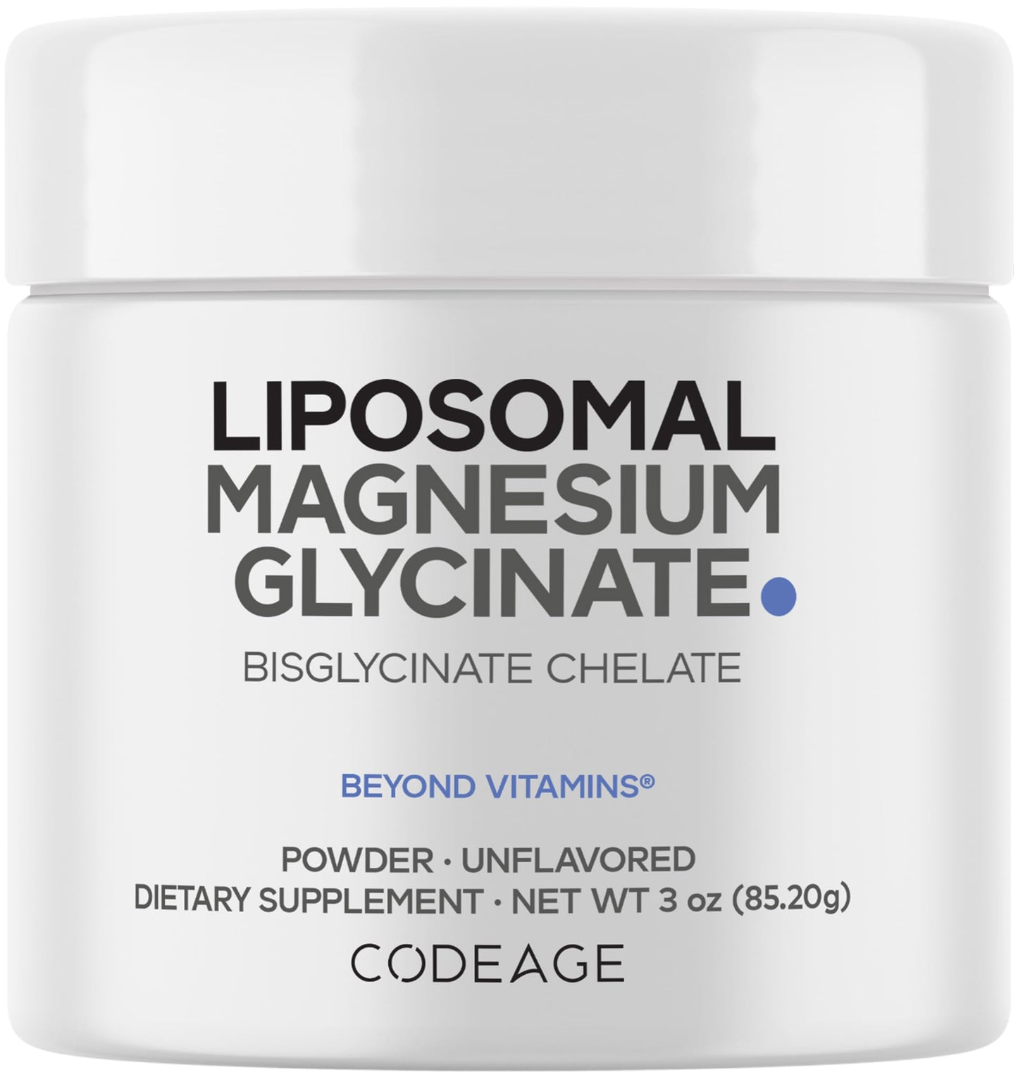 Codeage Liposomal Magnesium Glycinate Powder 3 oz