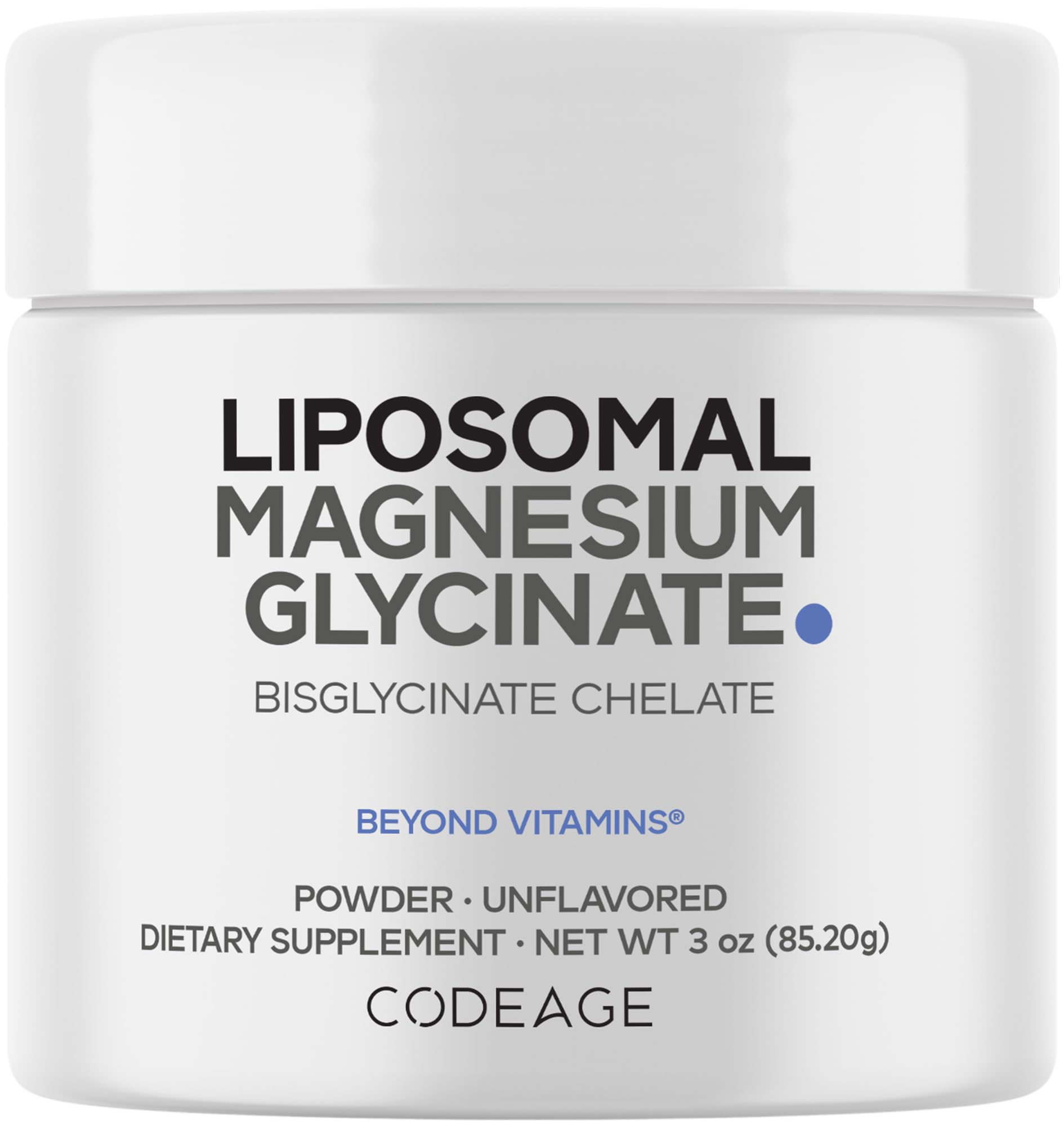 Codeage Liposomal Magnesium Glycinate Powder 3 oz