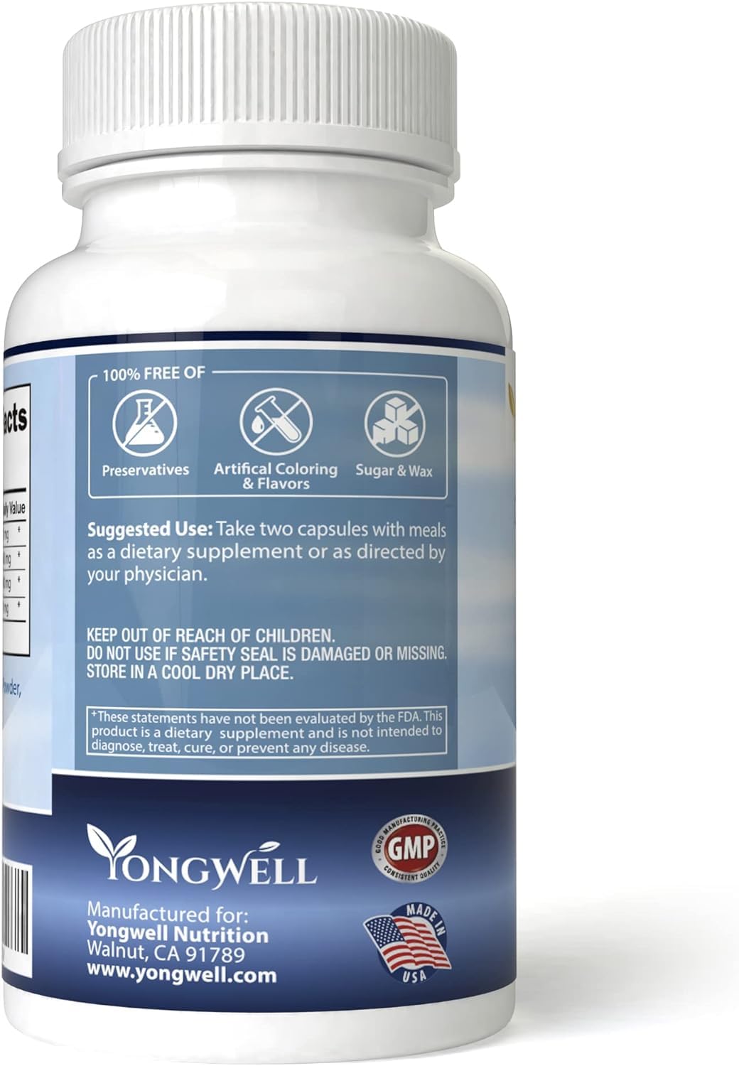 YongWell Total Eye Complex with Lutein, Bilberry & Zeaxanthin Capsules, 120 Count