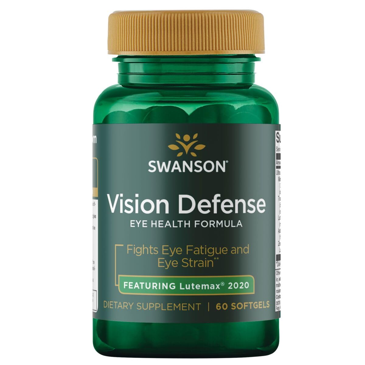 Swanson Vision Defense Antioxidant Vision Health Supplement Lutein Zeaxanthin Astaxanthin Broccoli Extract Bilberry Extract Softgels 60 Count