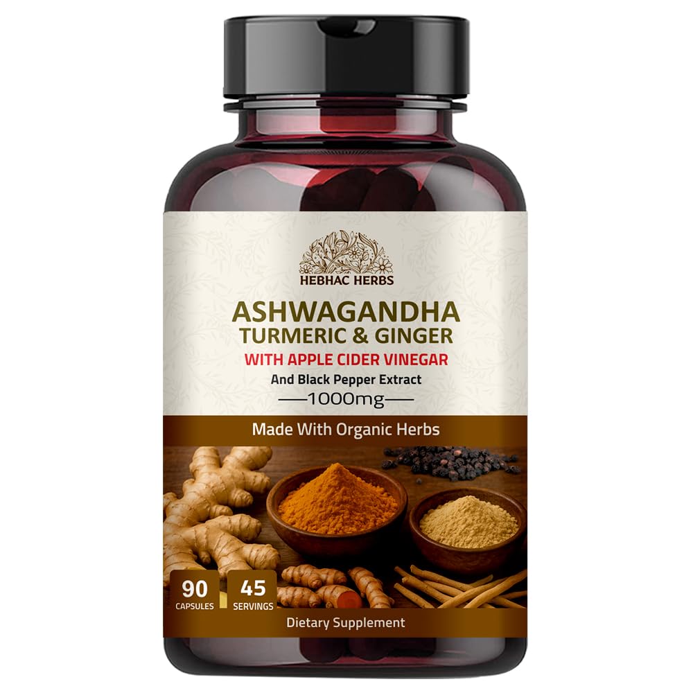 Hebhac Herbs Ashwagandha Capsules 1000mg, 1 Count