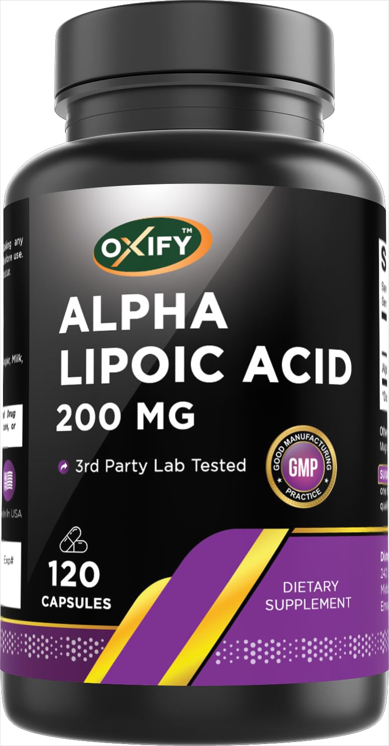 Oxify Alpha Lipoic Acid 200 mg Capsules 120