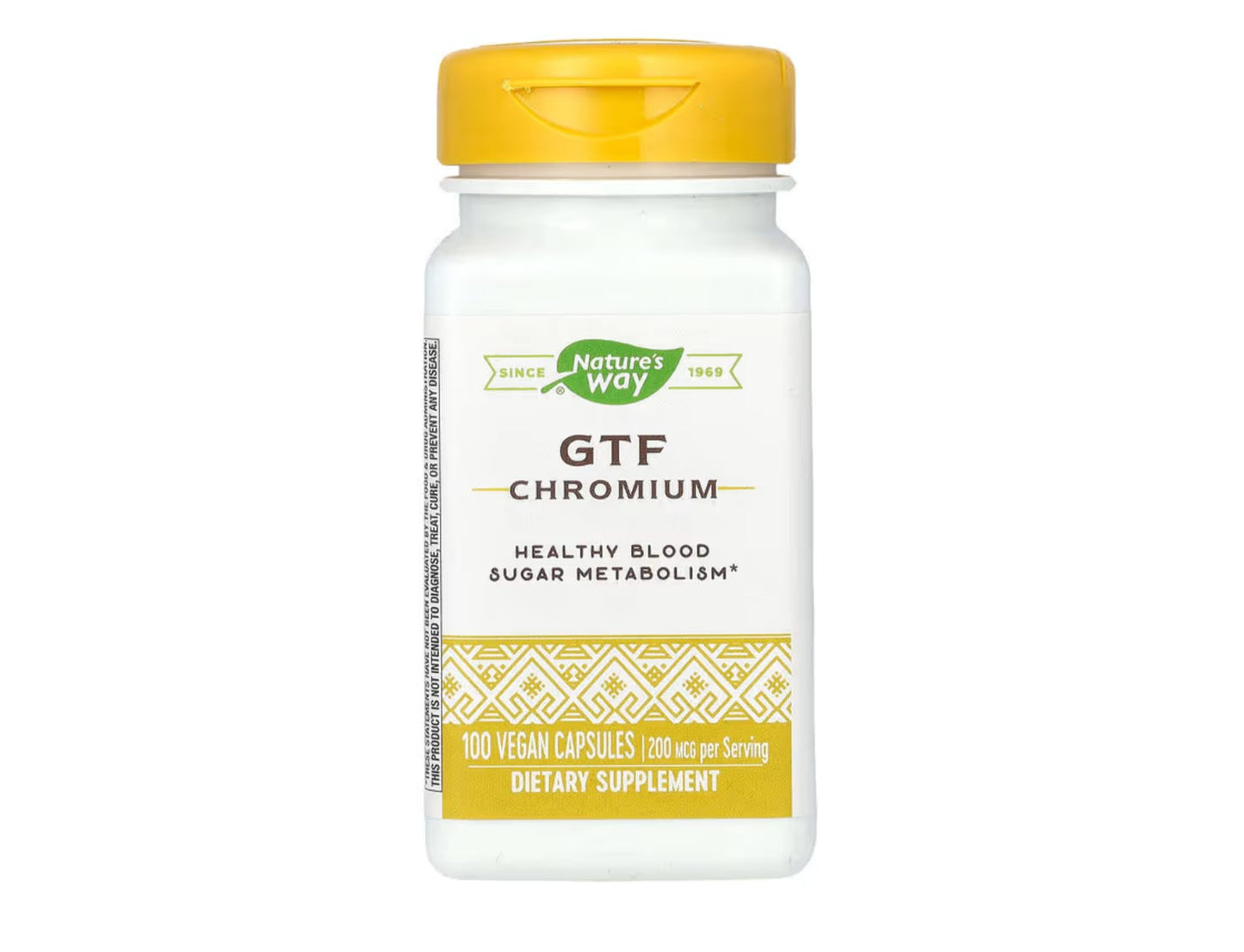 Nature's Way GTF Chromium 200 mcg Capsule, 100 Count