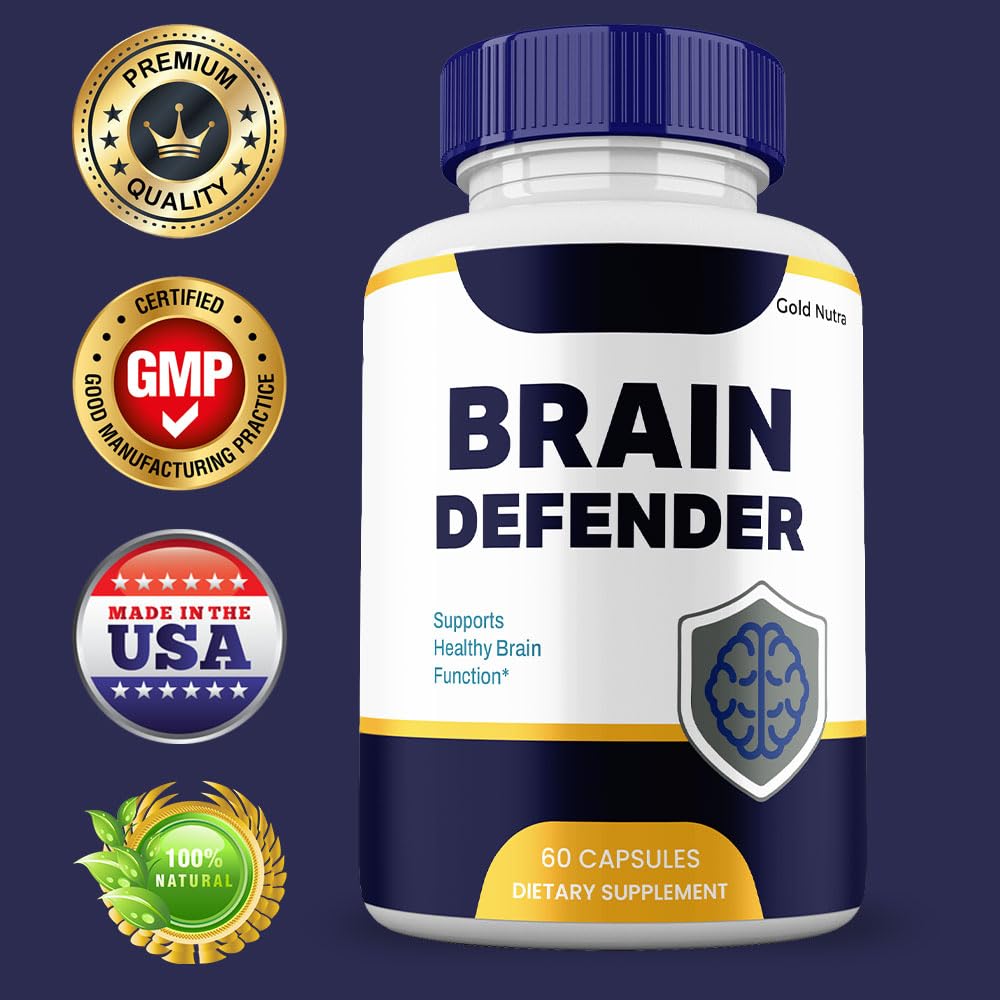 Gold Nutra Brain Defender All Natural Brain and Cognitive Supplement Capsules, 3 Pack