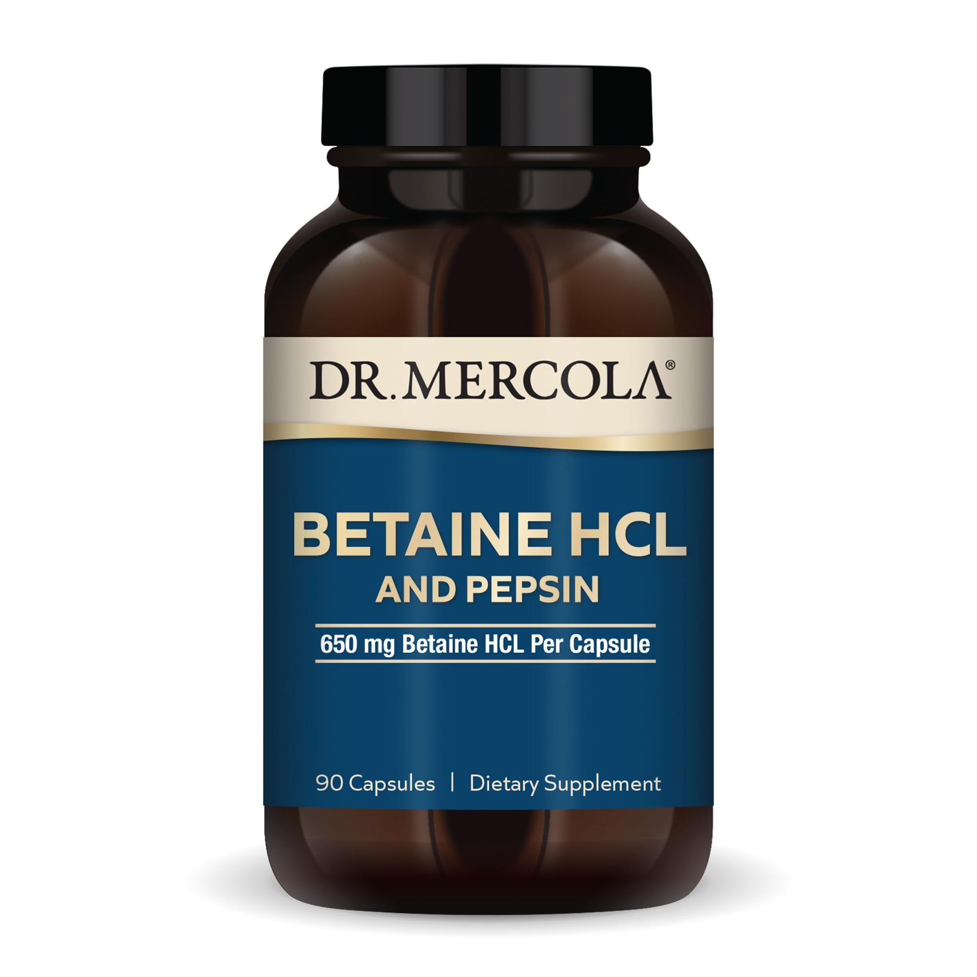 Dr. Mercola Betaine HCL & Pepsin Digestive Support Capsule, 90 Count