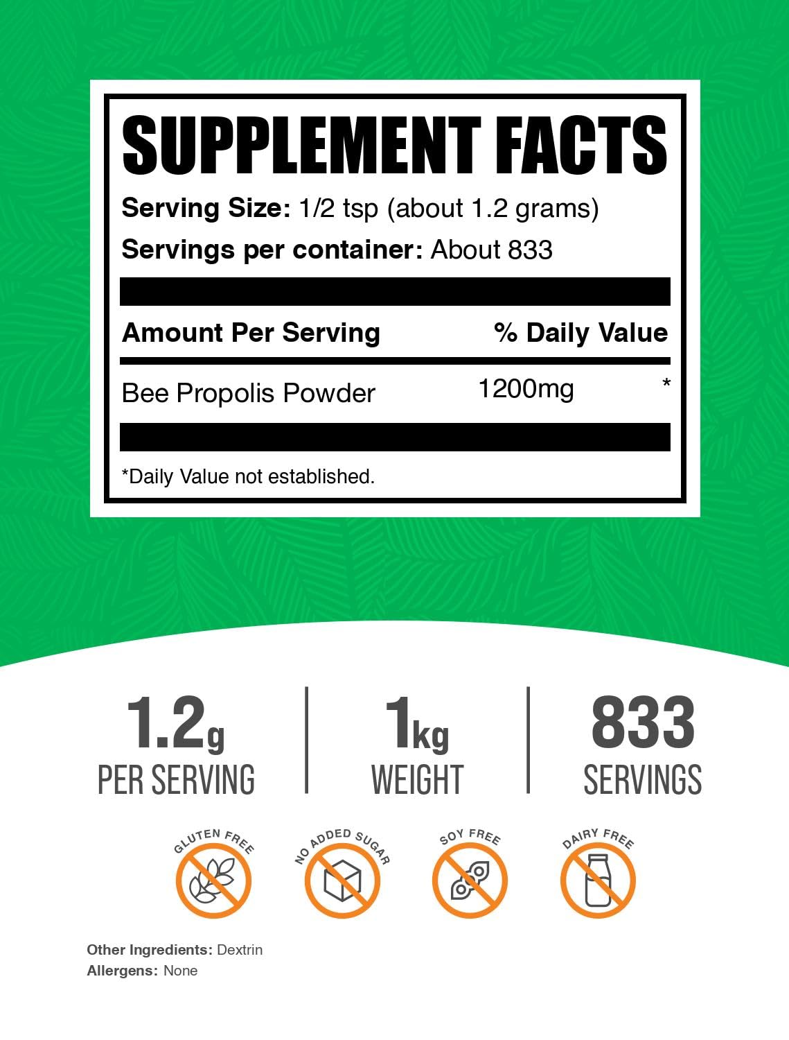 BulkSupplements Bee Propolis Powder 1 Kilogram