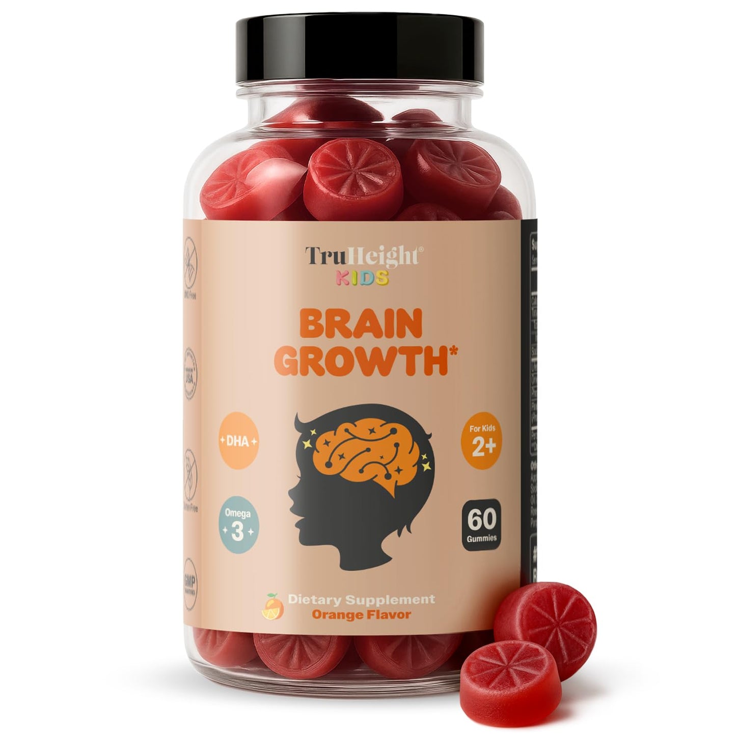 TruHeight Kids Brain Growth Gummies 60 Count