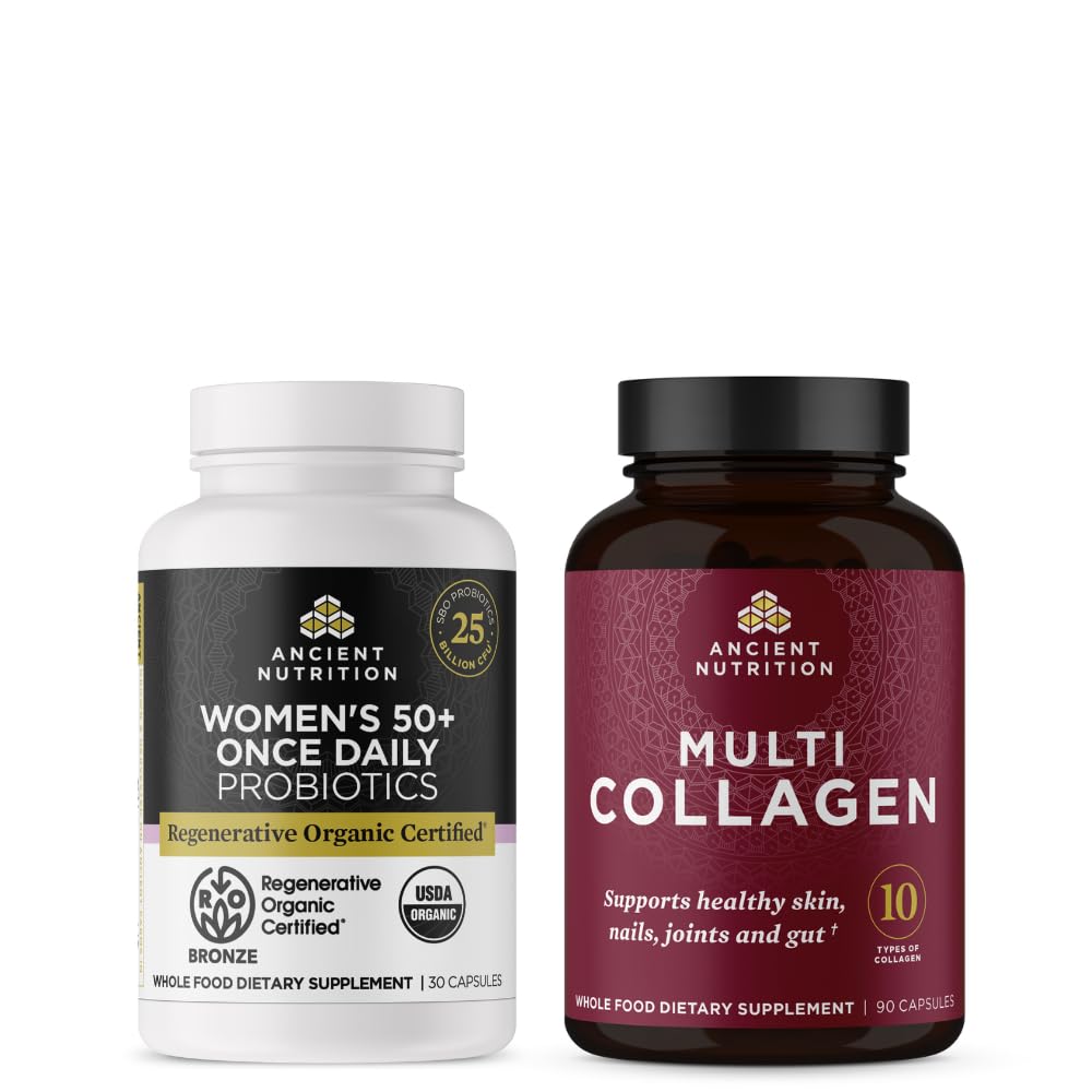 Ancient Nutrition Probiotics & Multi Collagen Capsules, 180 Capsules