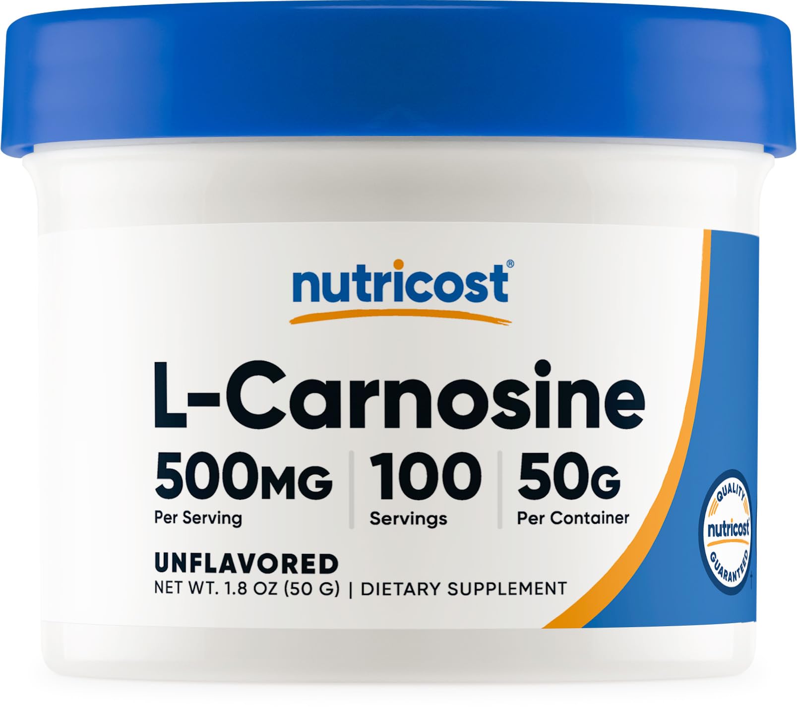 Nutricost L-Carnosine Powder 50 Grams (100 Servings) - Non-GMO, 1.8 Ounce