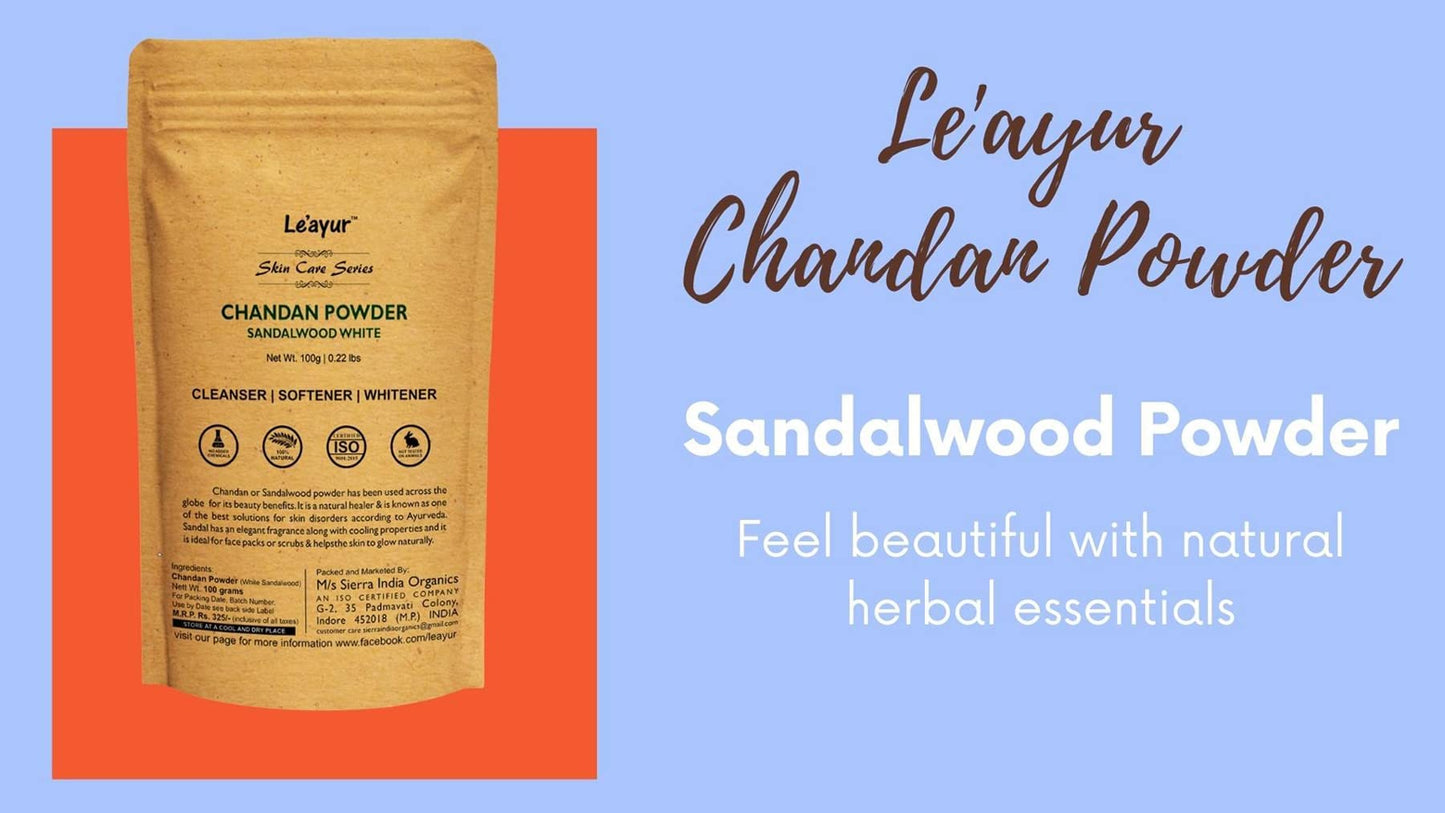 Le'ayur Chandan (Sandalwood) Powder 3.5 Ounce