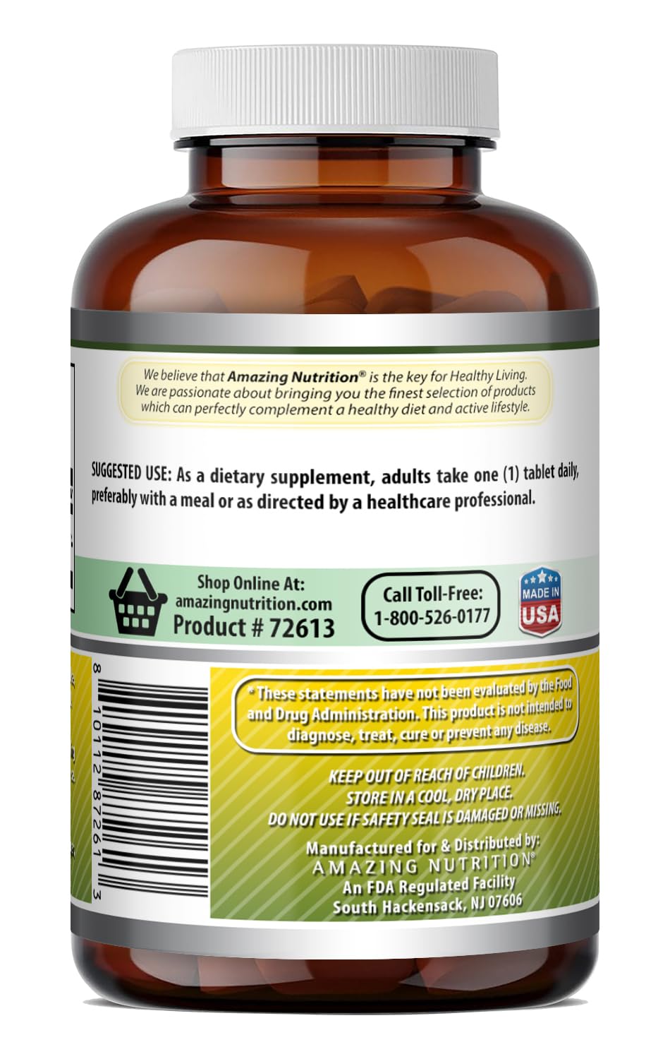 Amazing Nutrition Chromium Picolinate Supplement Tablet 480 Count