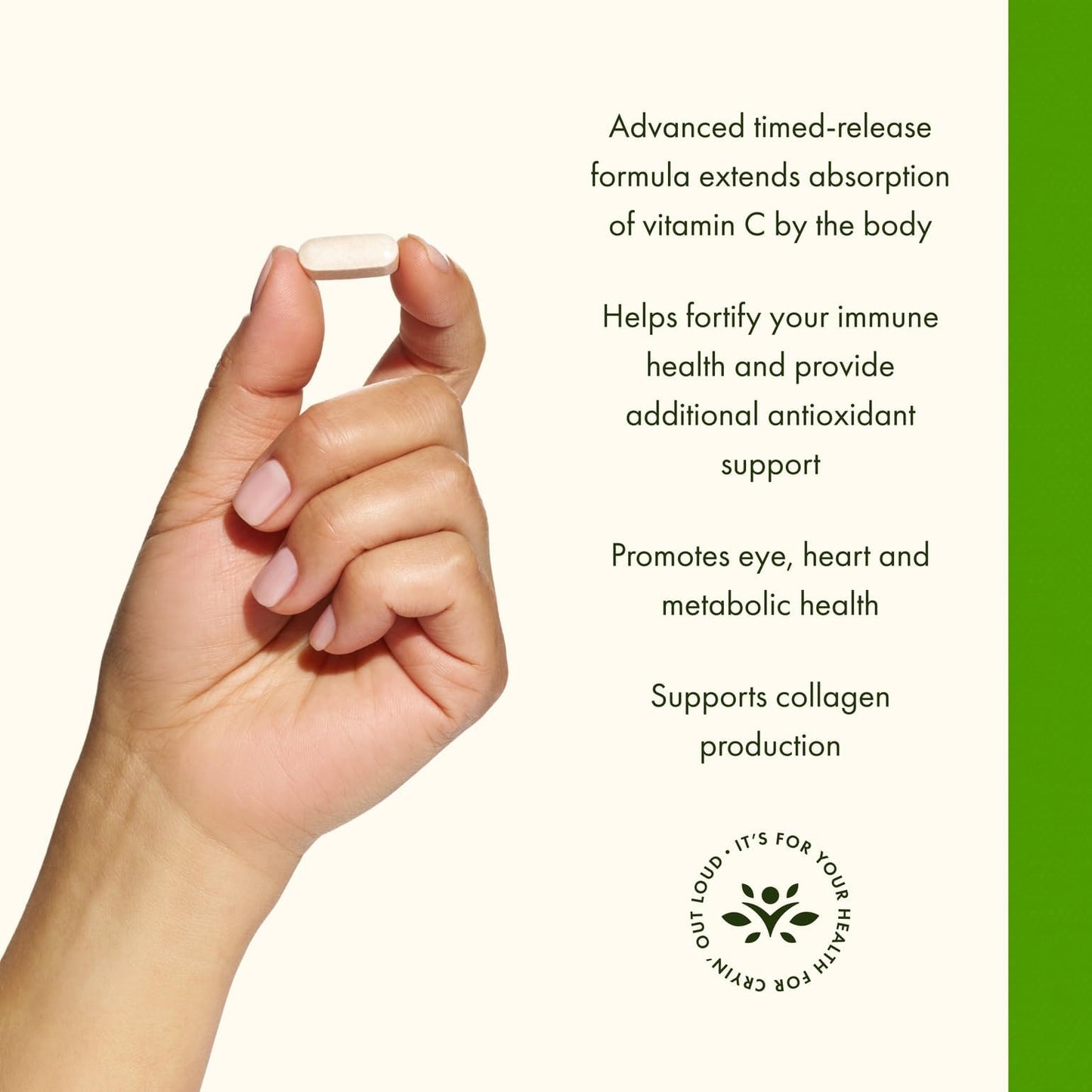 Swanson Timed-Release Tablets Vitamin C with Rose Hips Immune System Support, Skin & Cardiovascular Health Antioxidant Supplement, 1000 mg, 500 Tablets