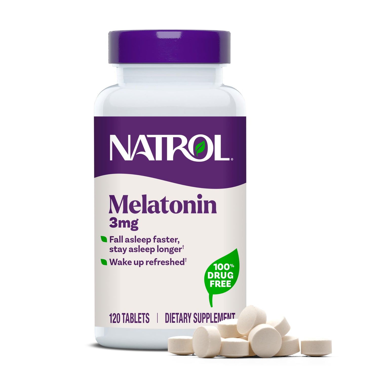 Natrol Melatonin 3 mg Tablets, 120 Count