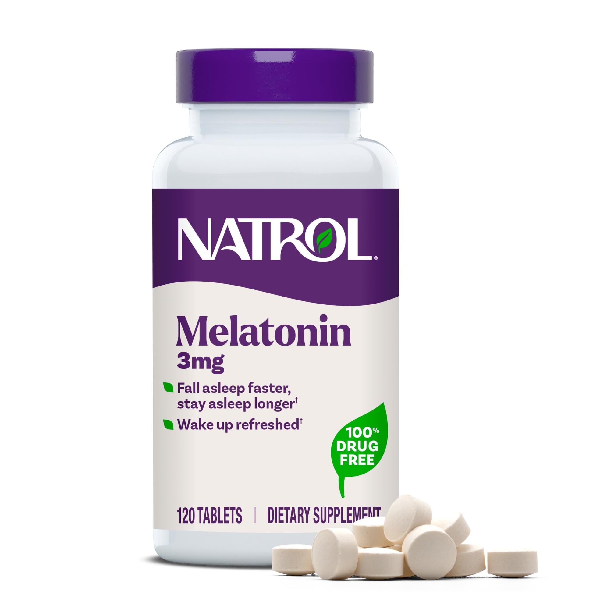 Natrol Melatonin 3 mg Tablets, 120 Count