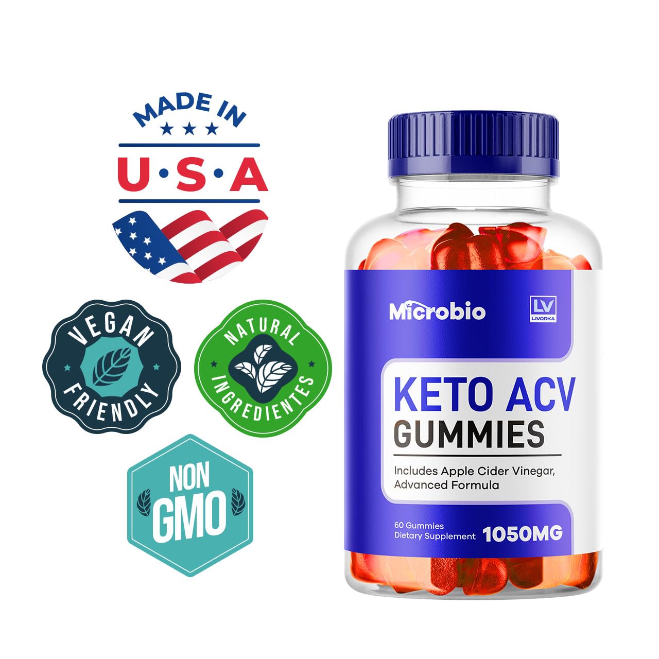 LIVORKA Microbio Keto ACV Gummies 300 Gummies