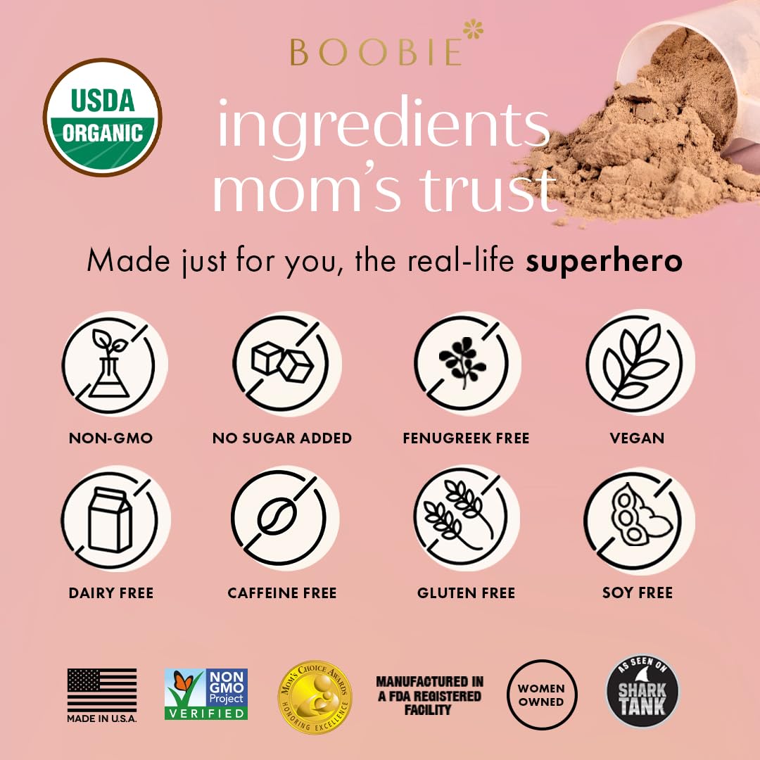 Boobie Brands Boobie Body Superfood Protein Shake for Moms Vanilla Cookie Protein Powder 10.5 oz