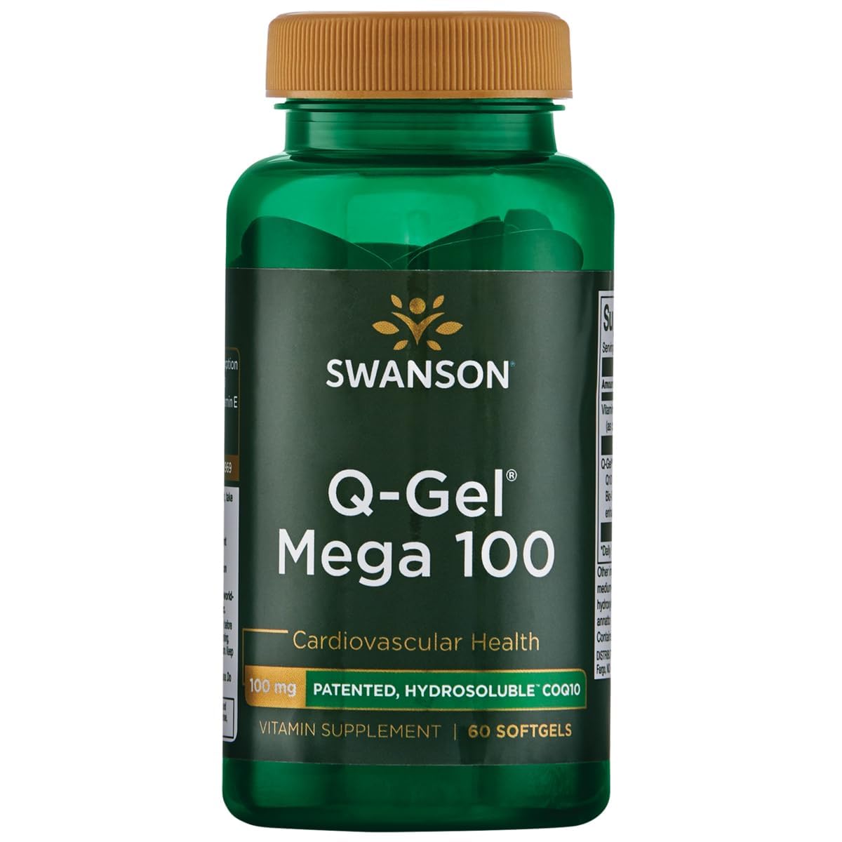 Swanson Q-Gel Mega 100 100 mg Coenzyme Q10 Softgels, 60 Count