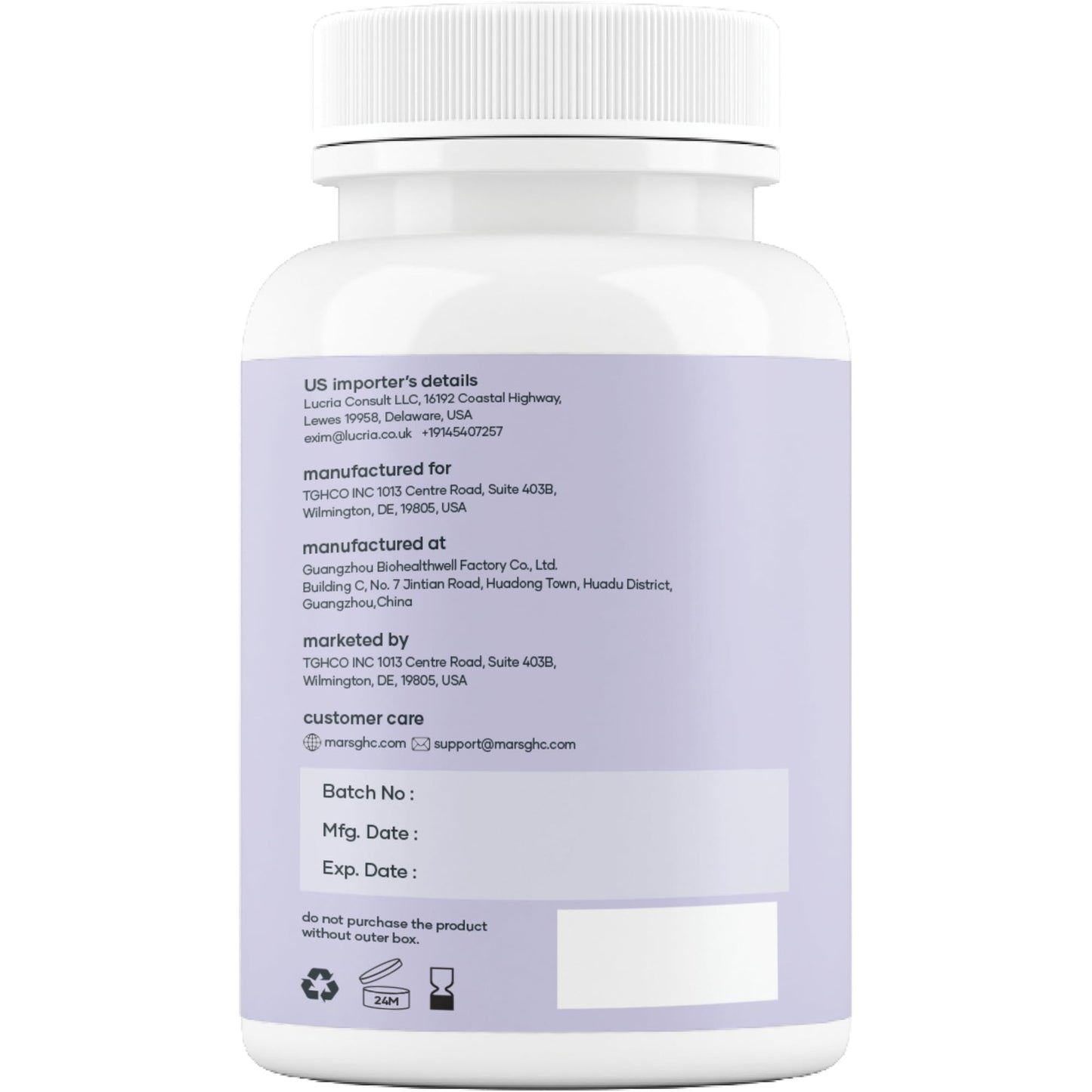 Mars by GHC betaNMN Peptides, 60 Capsules
