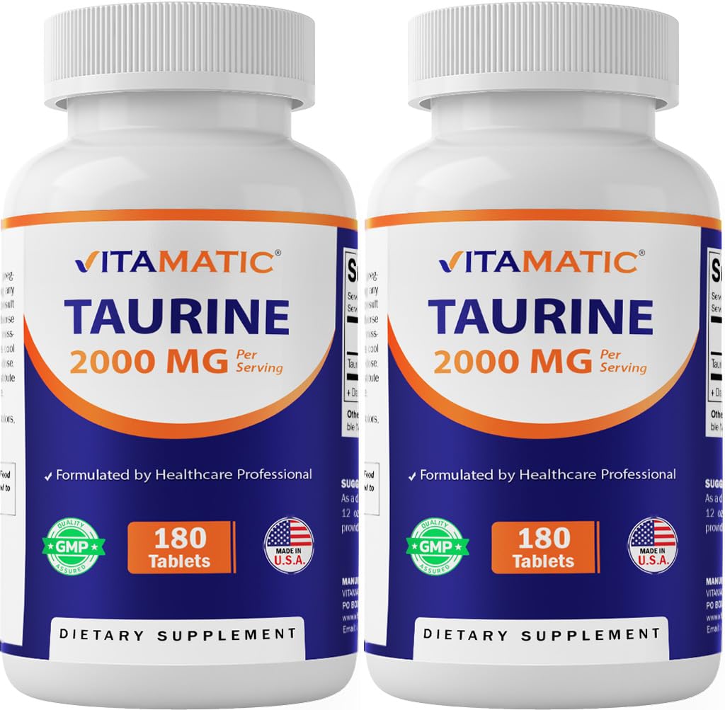 Vitamatic Taurine 2000mg Vegetarian Tablets, 360 Tablets