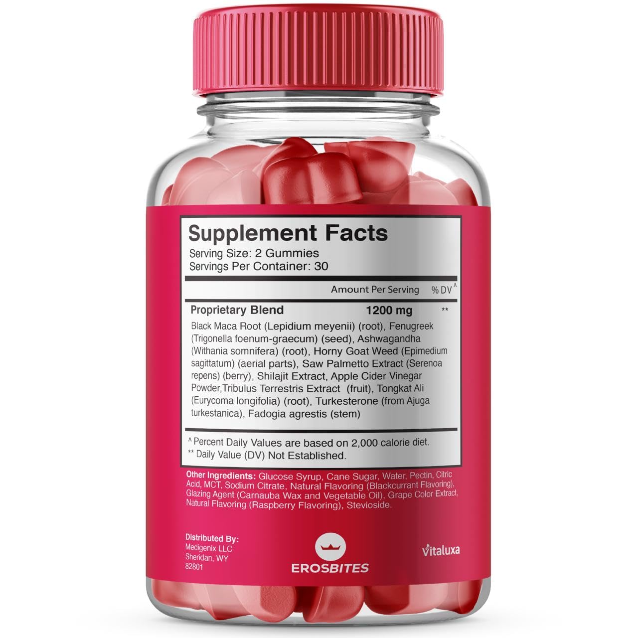 Vitaluxa Eros Bites Gummies 180 Count