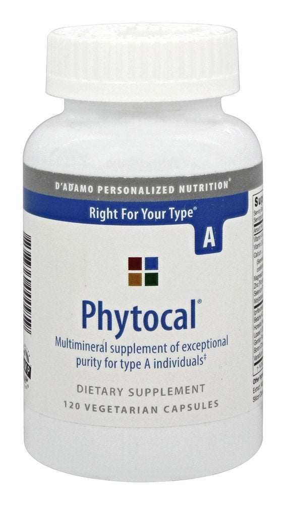 D'Adamo Personalized Nutrition Phytocal A 120 Capsules