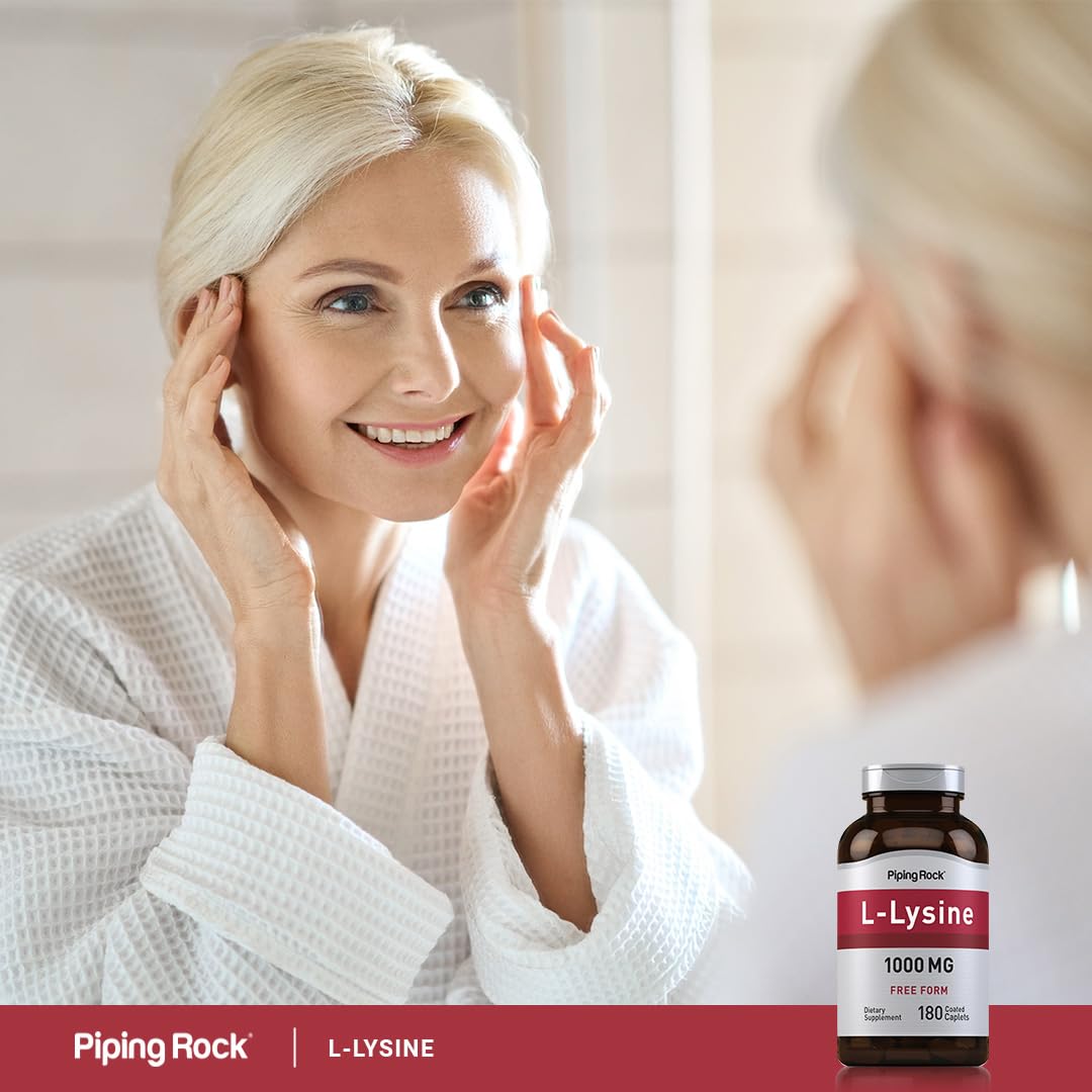 Piping Rock L-Lysine 1000mg Caplet, 180 Caplets