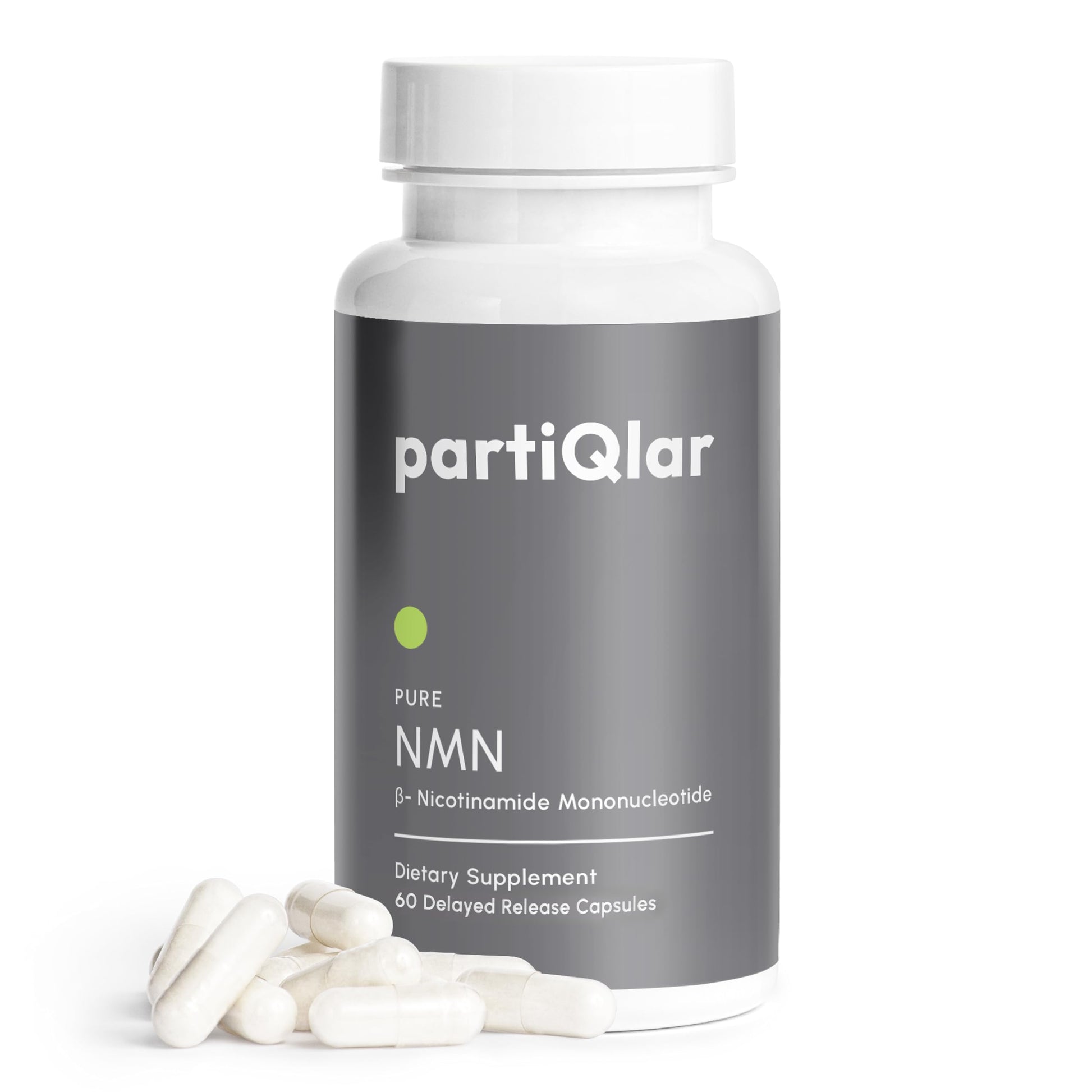 partiQlar Pure NMN Supplement 500mg - High Purity NAD+ Booster Capsules, 60 Capsules