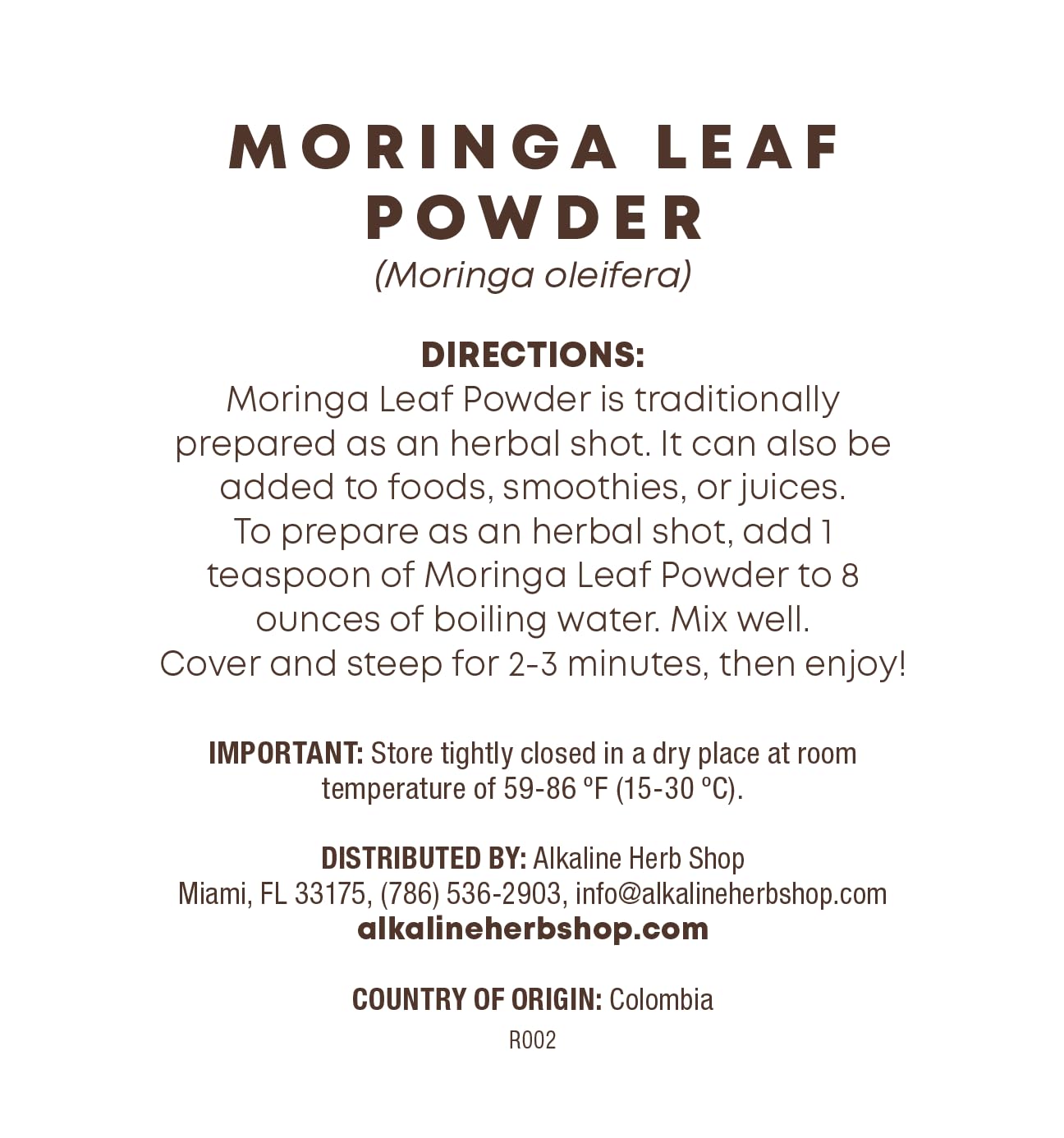 Alkaline Herb Store Moringa Leaf Capsule, 1 Count