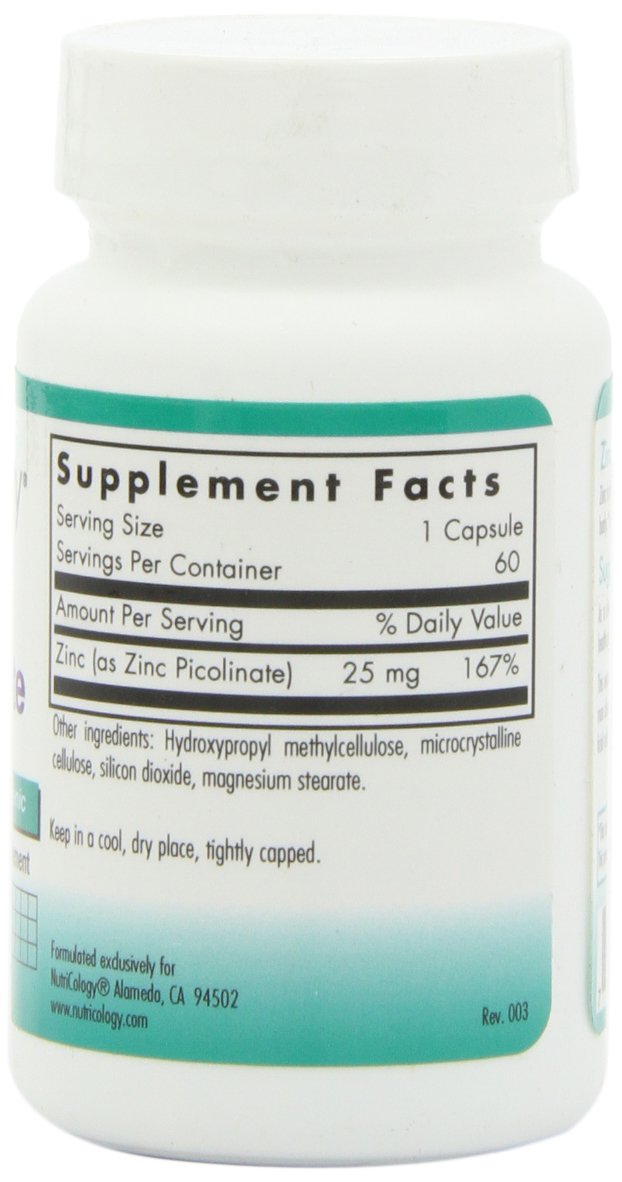 Allergy Research Group NutriCology Zinc Picolinate 60 Capsules