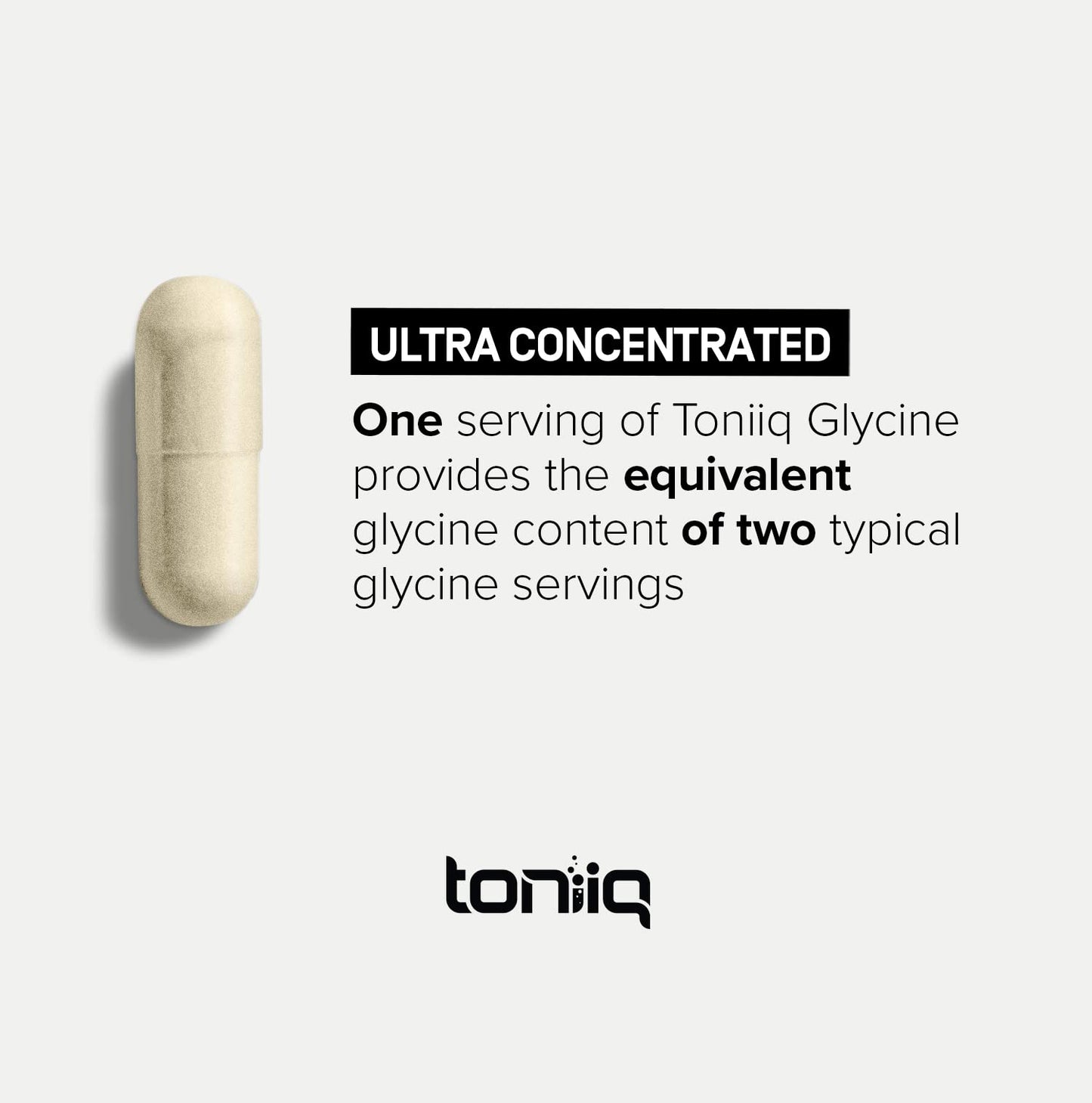 Toniiq 1300mg Glycine Capsules, 240 Count
