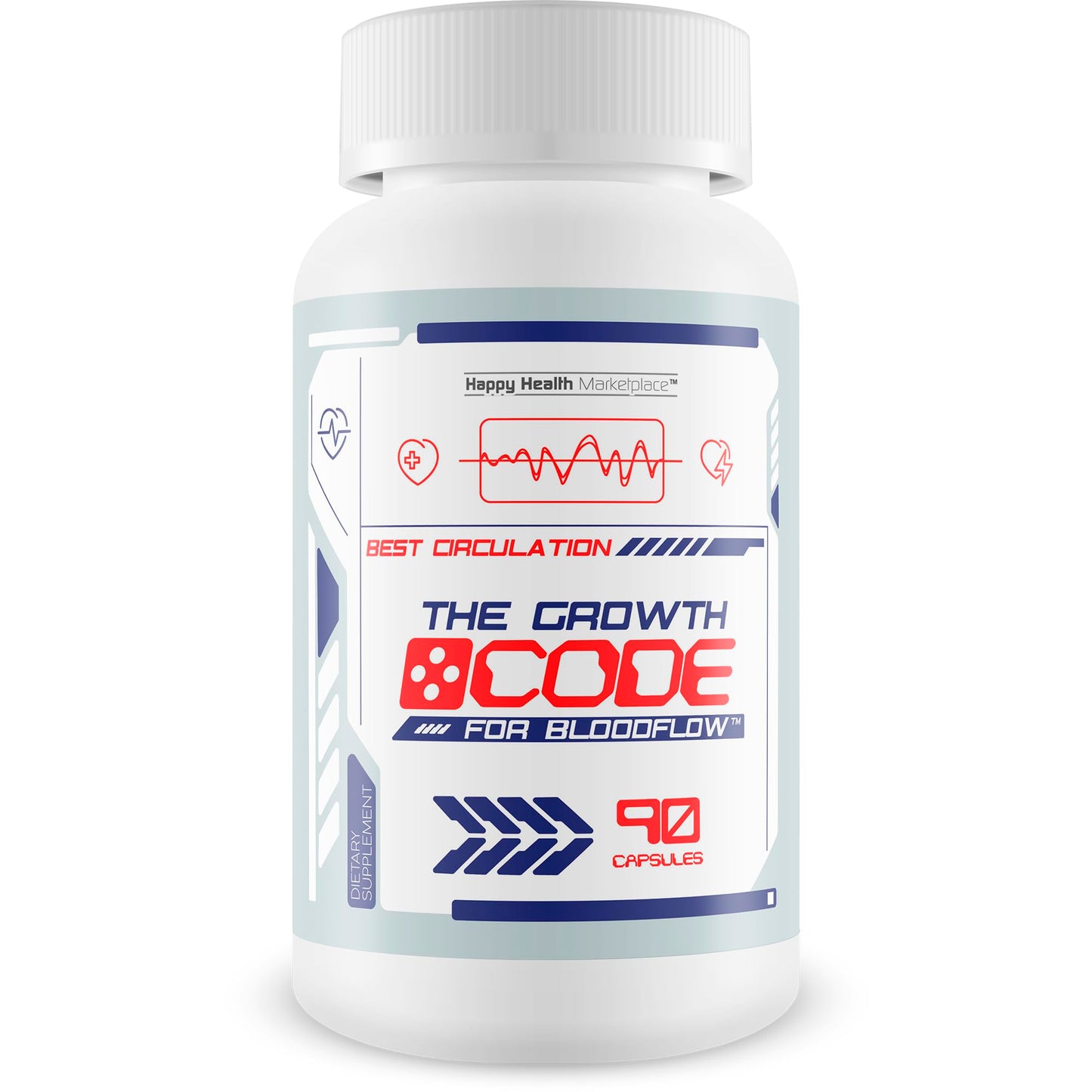 Happy Health Marketplace The Growth Code for Bloodflow Capsules 90 Count