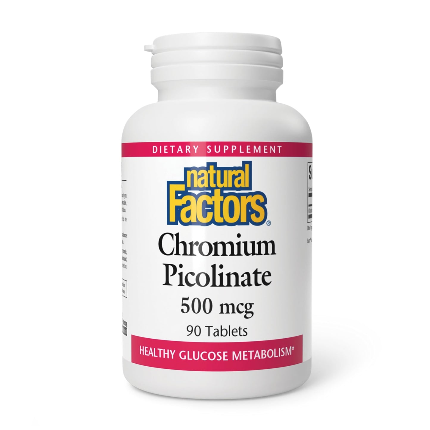 Natural Factors Chromium Picolinate 500 mcg Tablet, 90 Count