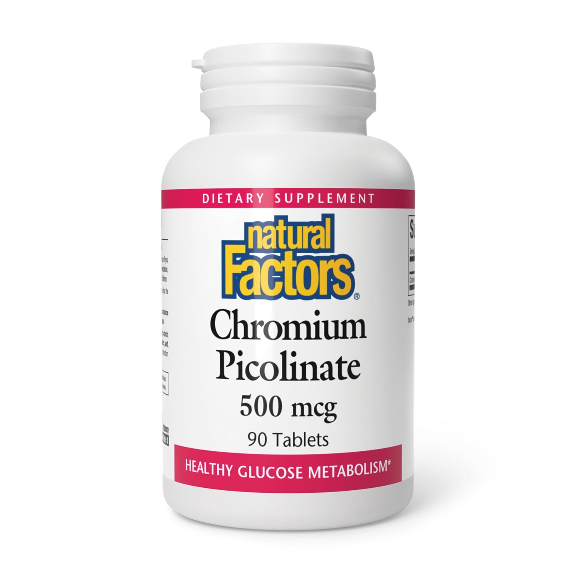Natural Factors Chromium Picolinate 500 mcg Tablet, 90 Count