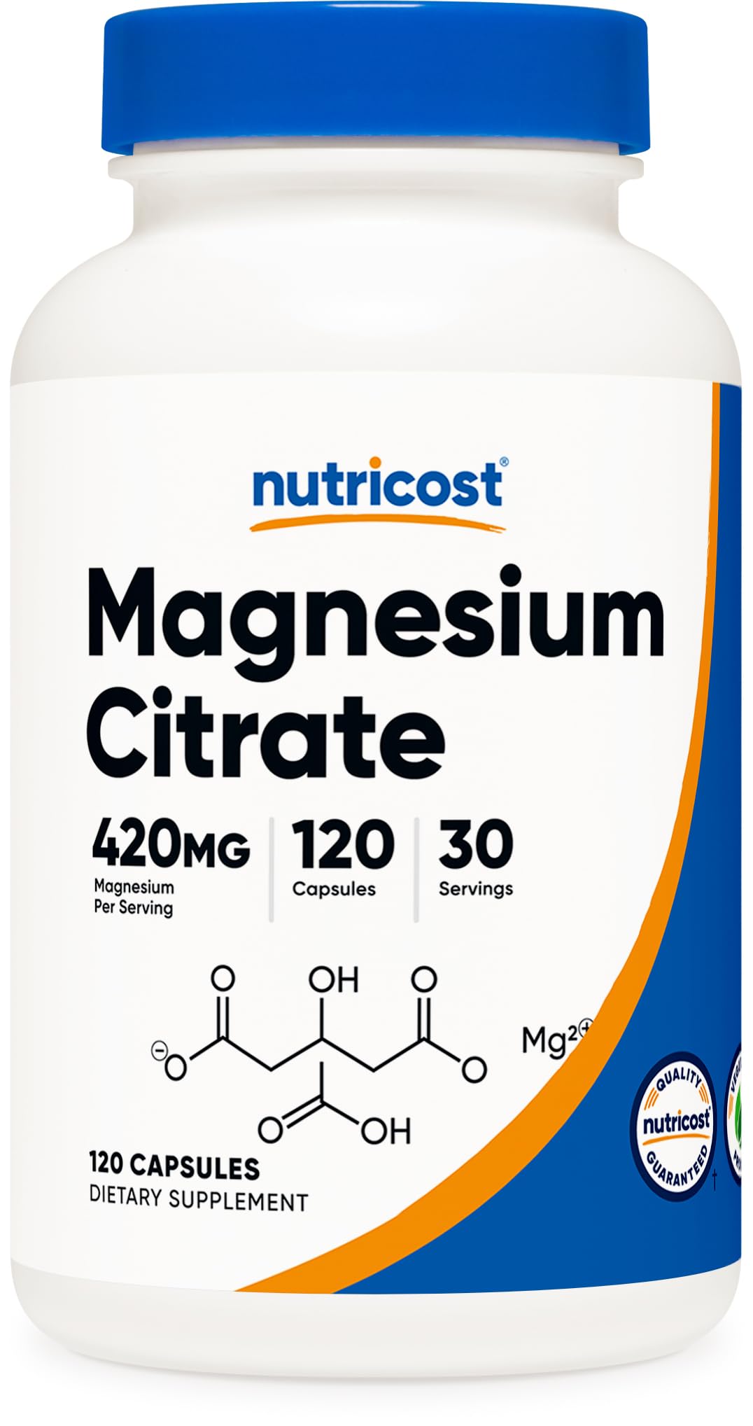 Nutricost Magnesium Citrate 420mg, 120 Veggie Capsules