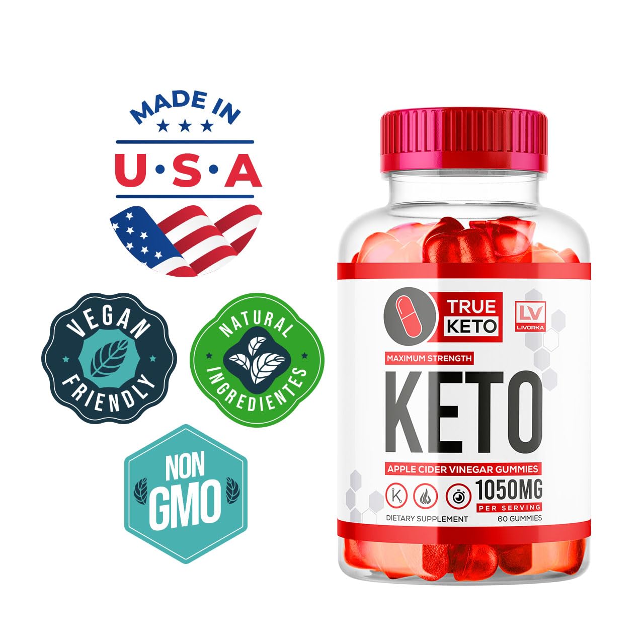 LIVORKA True Keto Gummies 120 Count