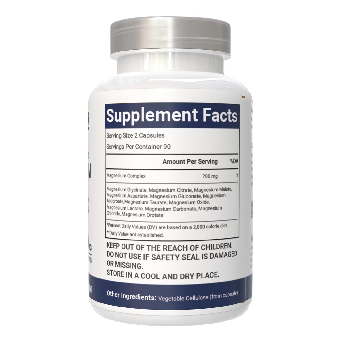 VitaCosmoX Magnesium Complex 700mg Capsules, 180 Count