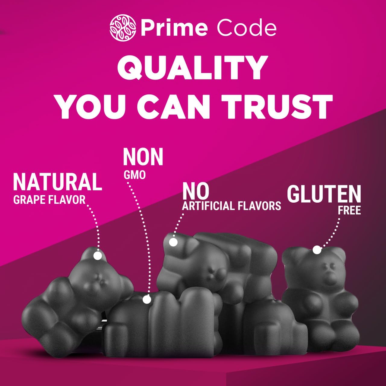 Prime Code Vitamin B12 Gummies with Iron Gummy, 60 Count