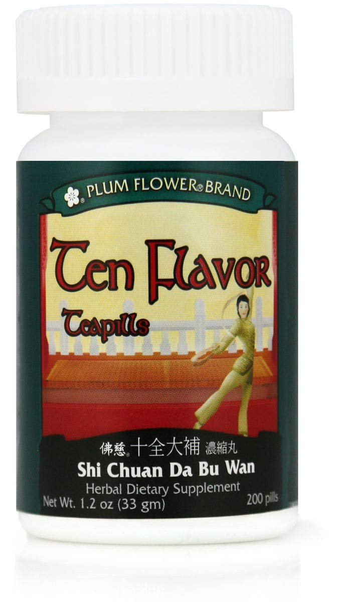 Plum Flower Ten Flavor Teapills (Shi Chuan Da Bu Wan) Capsule 1 Count